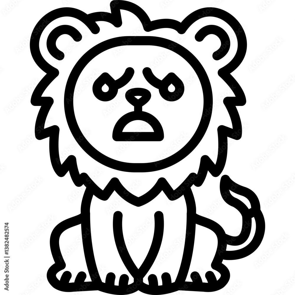 Sweating Lion Icon Sweating Lion Icon