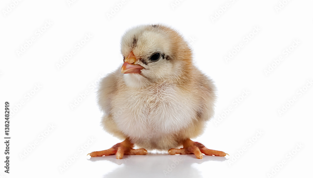 Obraz premium cute chick isolated on white.