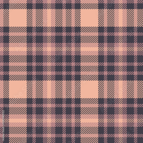 Wallpaper Mural Elegant Cool greyish pink & Vibrant charcoal grey Seamless Tartan Fabric Design Torontodigital.ca