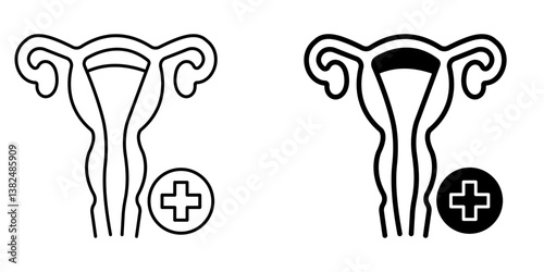 Gynecologist  Icon Line & Glyph Style