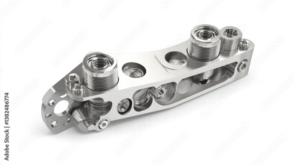 Precision Engineering Component: A close-up shot highlights the intricacies of a meticulously crafted engineering component, showcasing its sophisticated design and the precision of its construction. Precision Engineering Component: A close-up shot highlights the intricacies of a meticulously crafted engineering component, showcasing its sophisticated design and the precision of its construction.