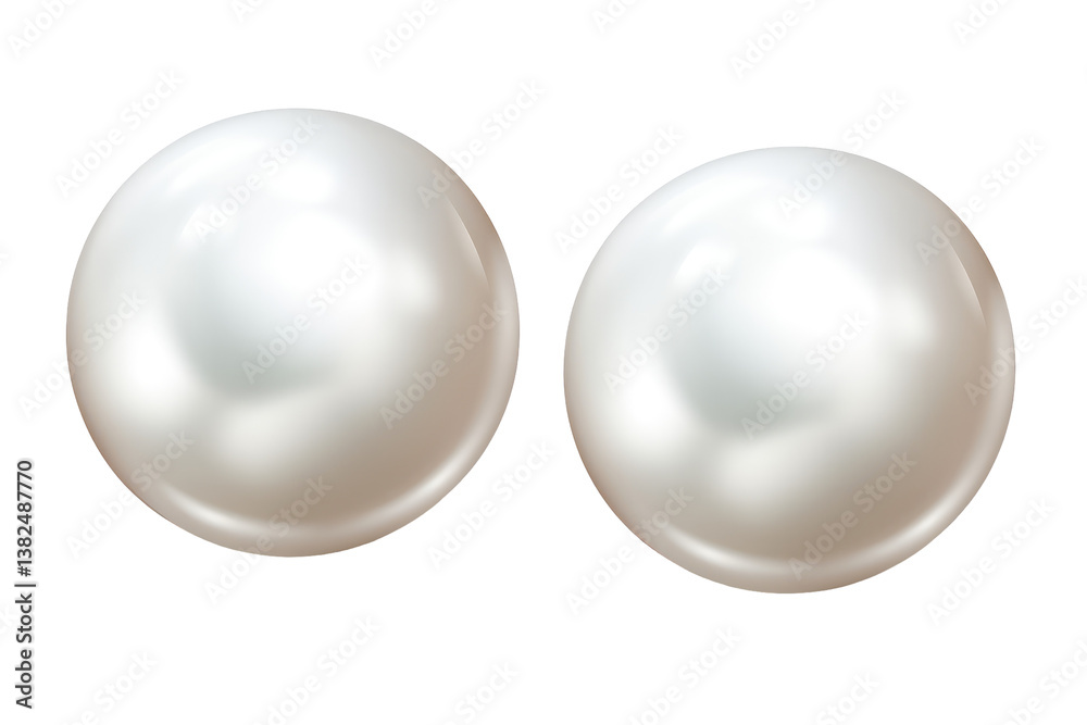 White Pearl Set on transparent background