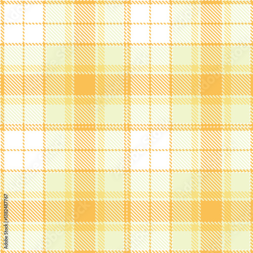 Plaid pattern seamless. Autumn white & Vintage butterscotch Tartan Fabric Design. 