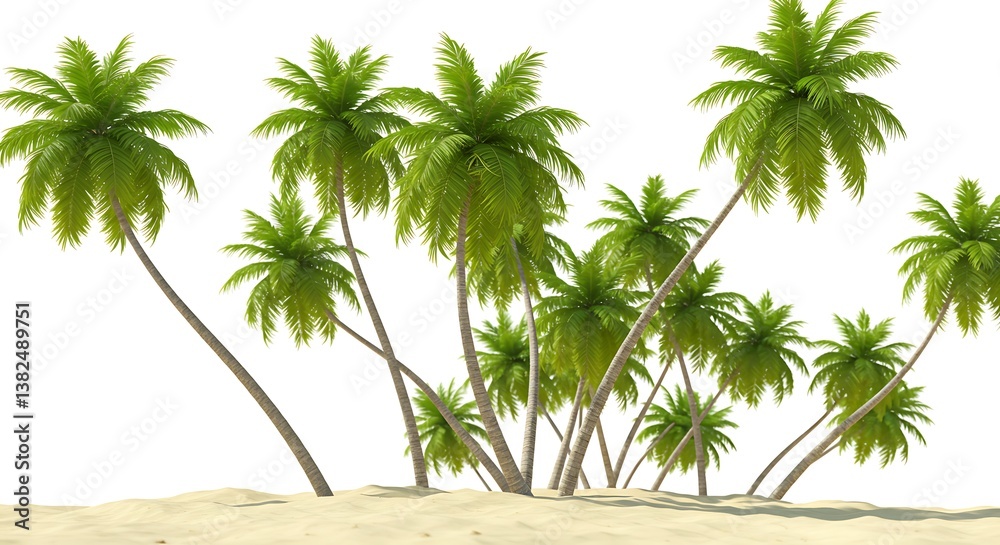 Obraz premium Palm Grove Oasis AI Generated