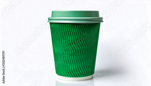 Wallpaper Mural green carton cup on a white background. Torontodigital.ca