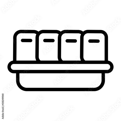 Tater Tots Vector Line Icon Design