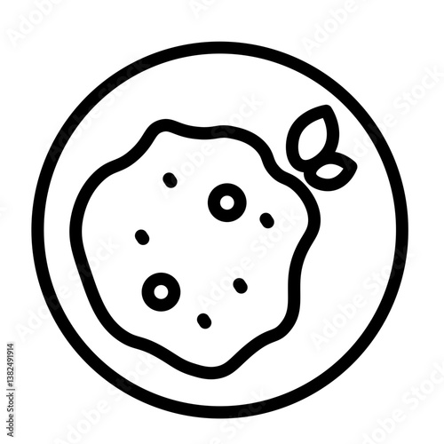 Cheese Omelet Vector Line Icon Design