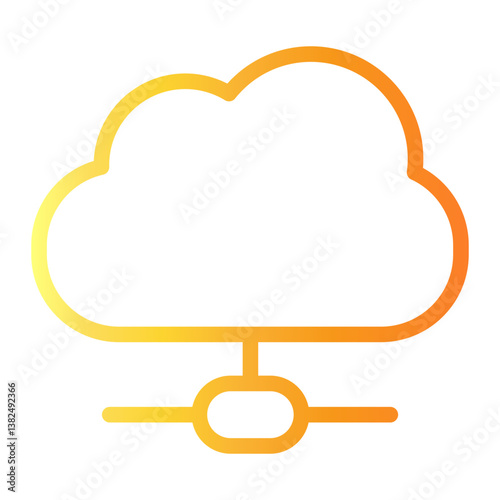 hosting Line Gradient Icon