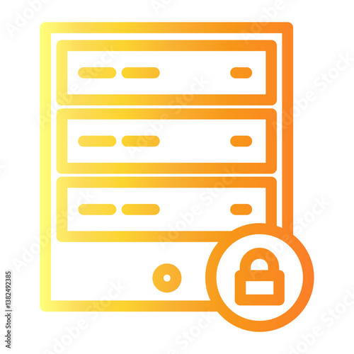 lock Line Gradient Icon