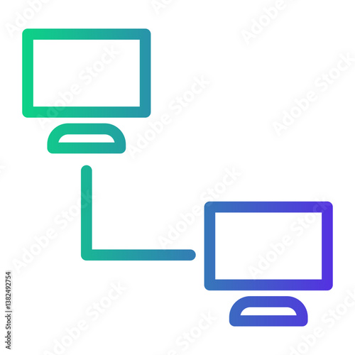 computer Line Gradient Icon