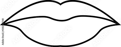 women's lips silhouettes vector icons, lip logo design. Sexy female lips symbols. Modern pop art style, Simple flat vector design isolated on transparent background, expressing different emotions,