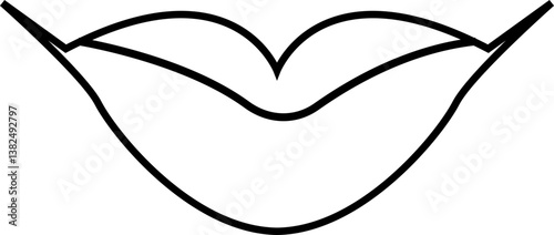 women's lips silhouettes vector icons, lip logo design. Sexy female lips symbols. Modern pop art style, Simple flat vector design isolated on transparent background, expressing different emotions,