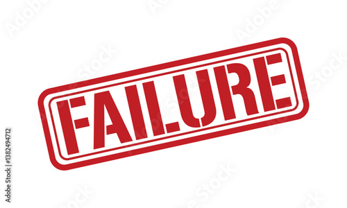 FAILURE red stamp text vector, rubber stamp