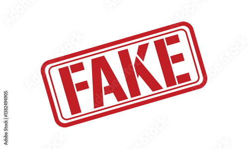 FAKE red stamp text vector, rubber stamp