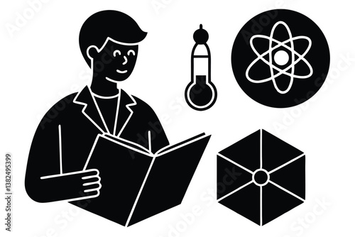 Science and Physics Formula Study Vector Design


