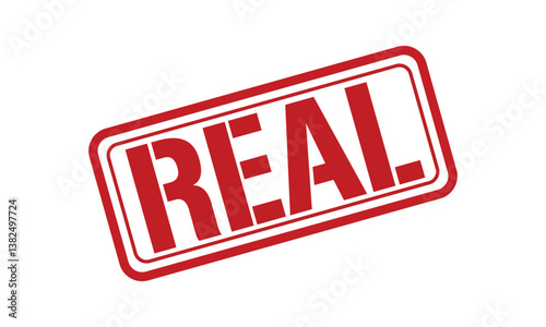 REAL red stamp text vector, rubber stamp