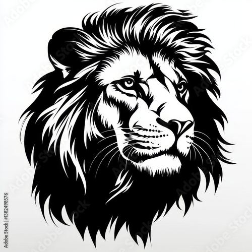Wallpaper Mural Creative lion head vector art perfect for various design applications.  Torontodigital.ca