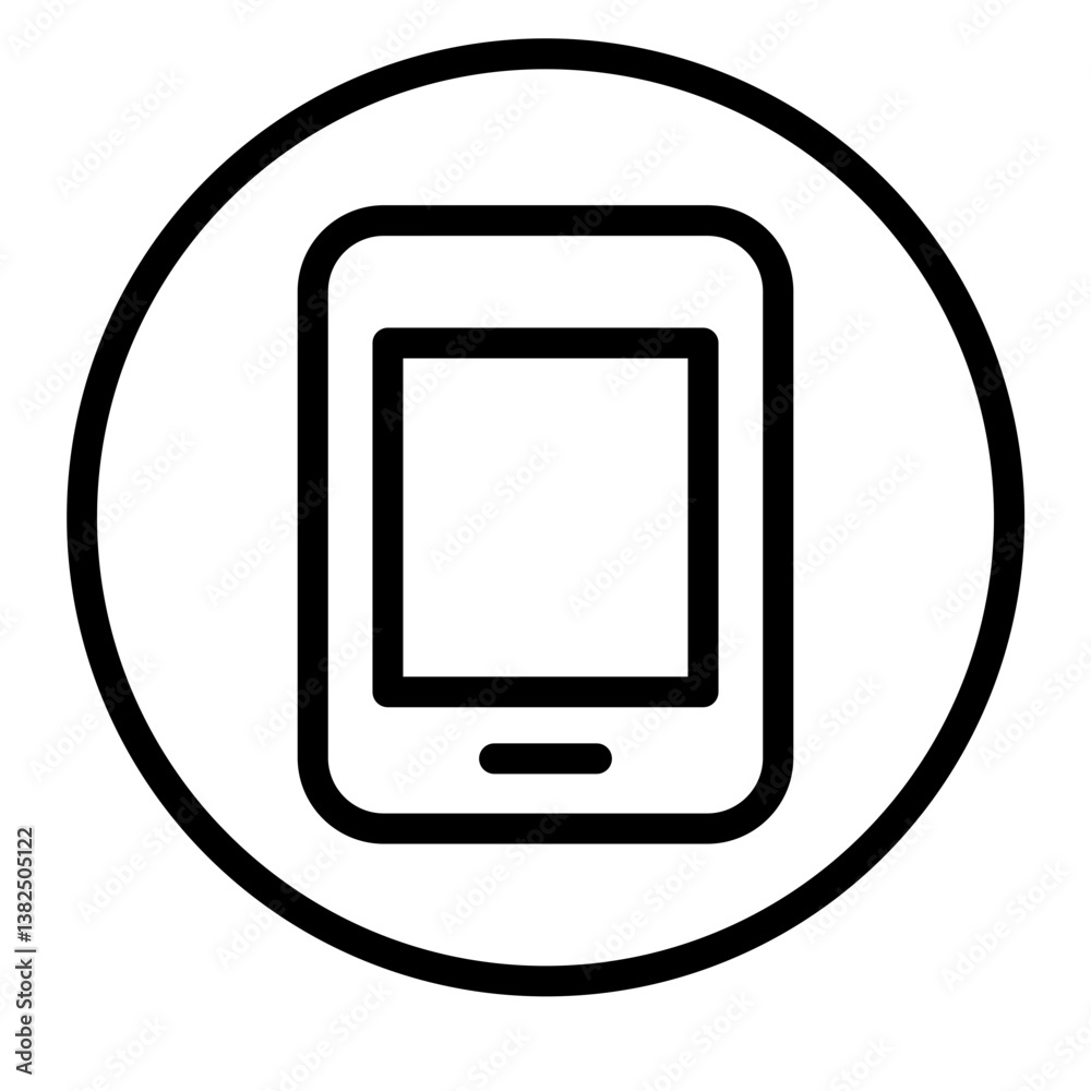 Mobile Vector Line Icon Design Mobile Vector Line Icon Design