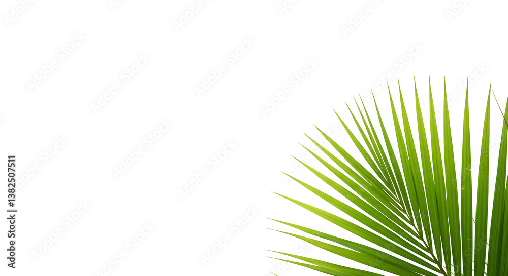 Fototapeta premium The Art of Coconut Fronds Isolated on a White or Transparent Background