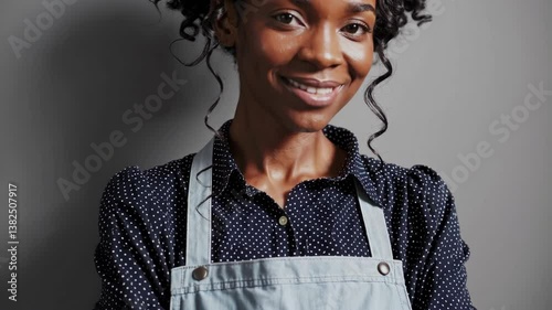 The Smiling Woman in Apron