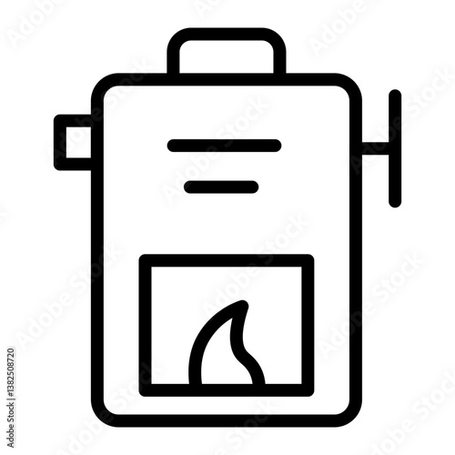 Boiler Room Vector Line Icon Design