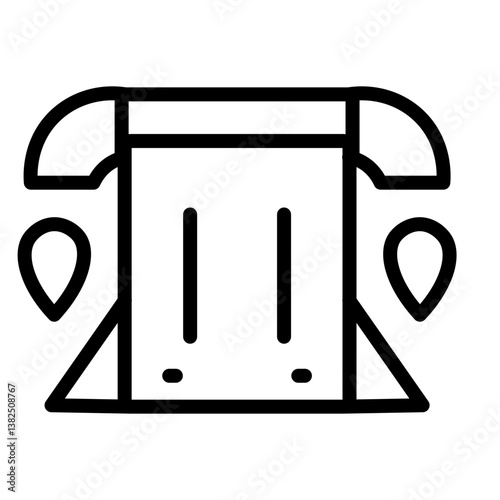 Retro Jetpack Vector Line Icon Design