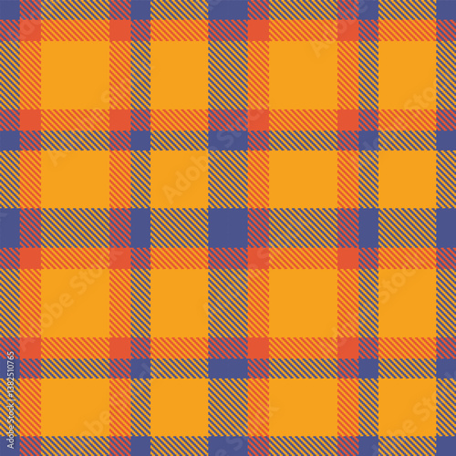 Light twilight and Fire pinkish orange Seamless Tartan Fabric Design