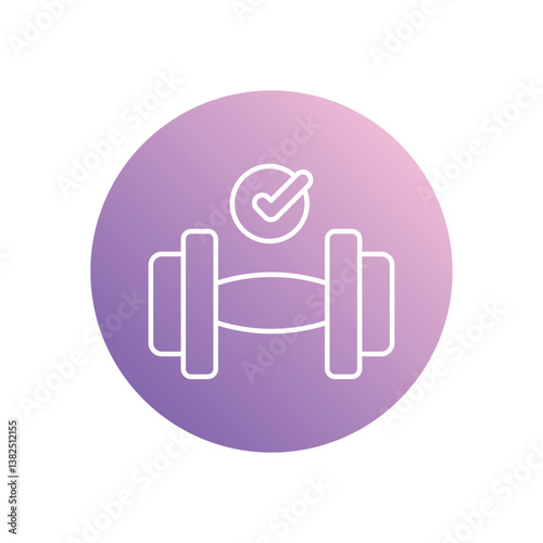 Dumbbell  icon isolated on a white background. Vector illustration.