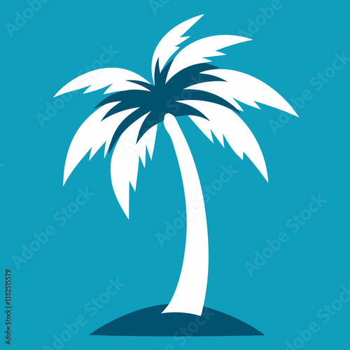 vector illustration of a tropical island