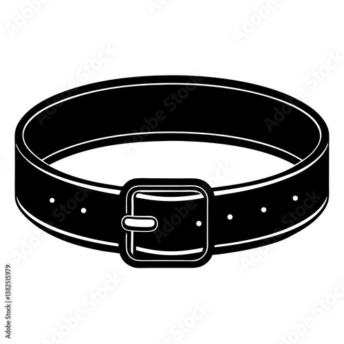 black leather belt