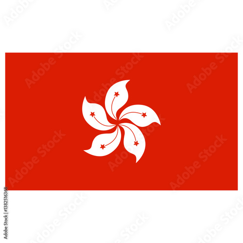 Hongkong flag vector illustration. flag vector icon
