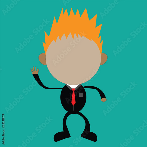 cartoon character of man with idea