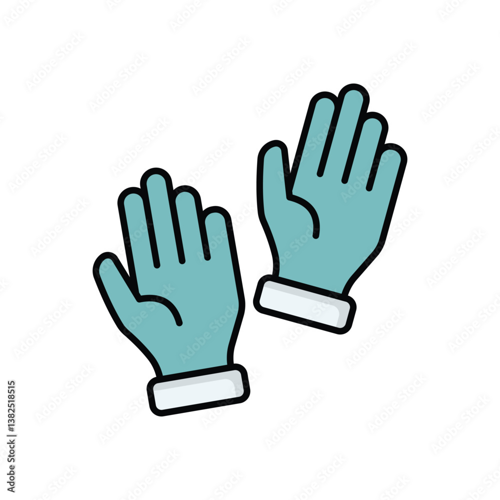 Glove icon isolated on a white background. Vector illustration. Glove icon isolated on a white background. Vector illustration.