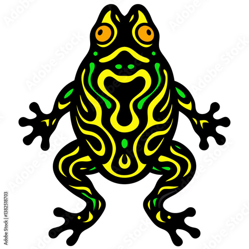 frog on white background