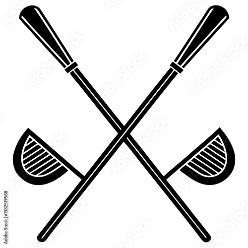 set of black and white baseball bat