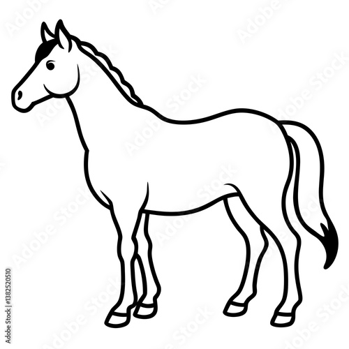 black horse vector illustration