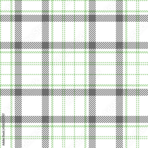 Elegant Dark white & Fire light pastel green Seamless Tartan Fabric Design