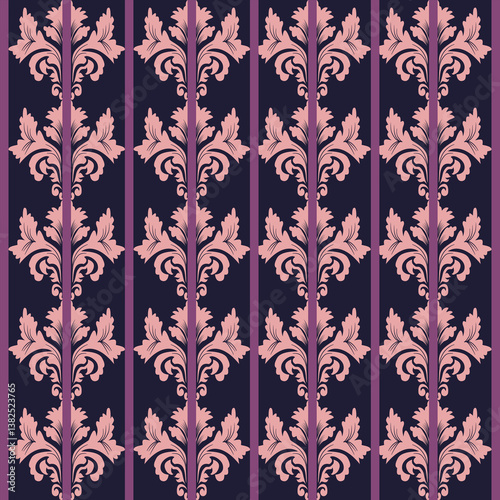 Luxury Damask Pattern – Elegant Ornate Design for High-End Interiors and Fashion Indulge in timeless sophistication with this exquisite damask pattern, meticulously crafted