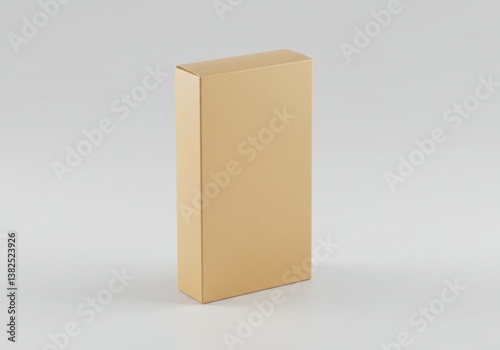 Obraz na płótnie Plain brown cardboard box on light background for packaging design w salonie