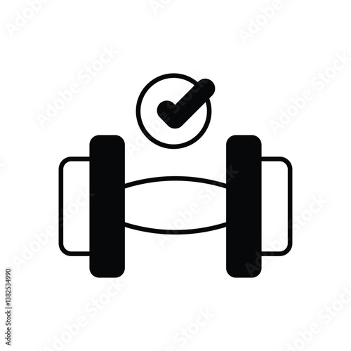 Dumbbell  icon isolated on a white background. Vector illustration.