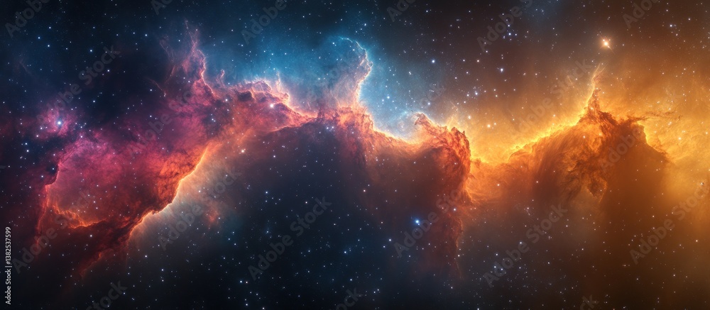Obraz premium Colorful nebulae in deep space
