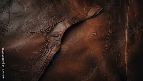 Patterned leather and aged leather texture background.