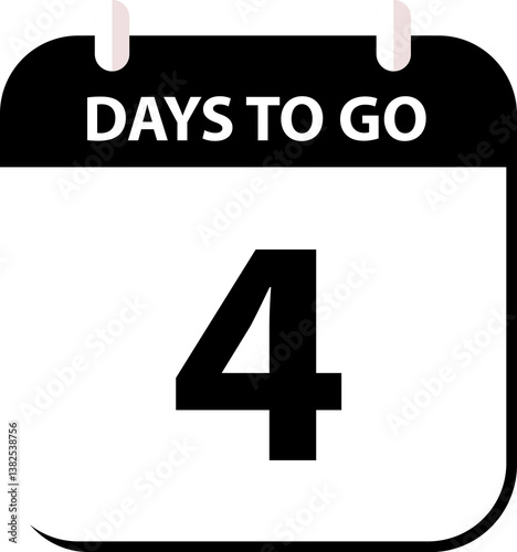 Countdown days left banner. Count time sale. Days to go. Countdown scoreboard timer illustration.