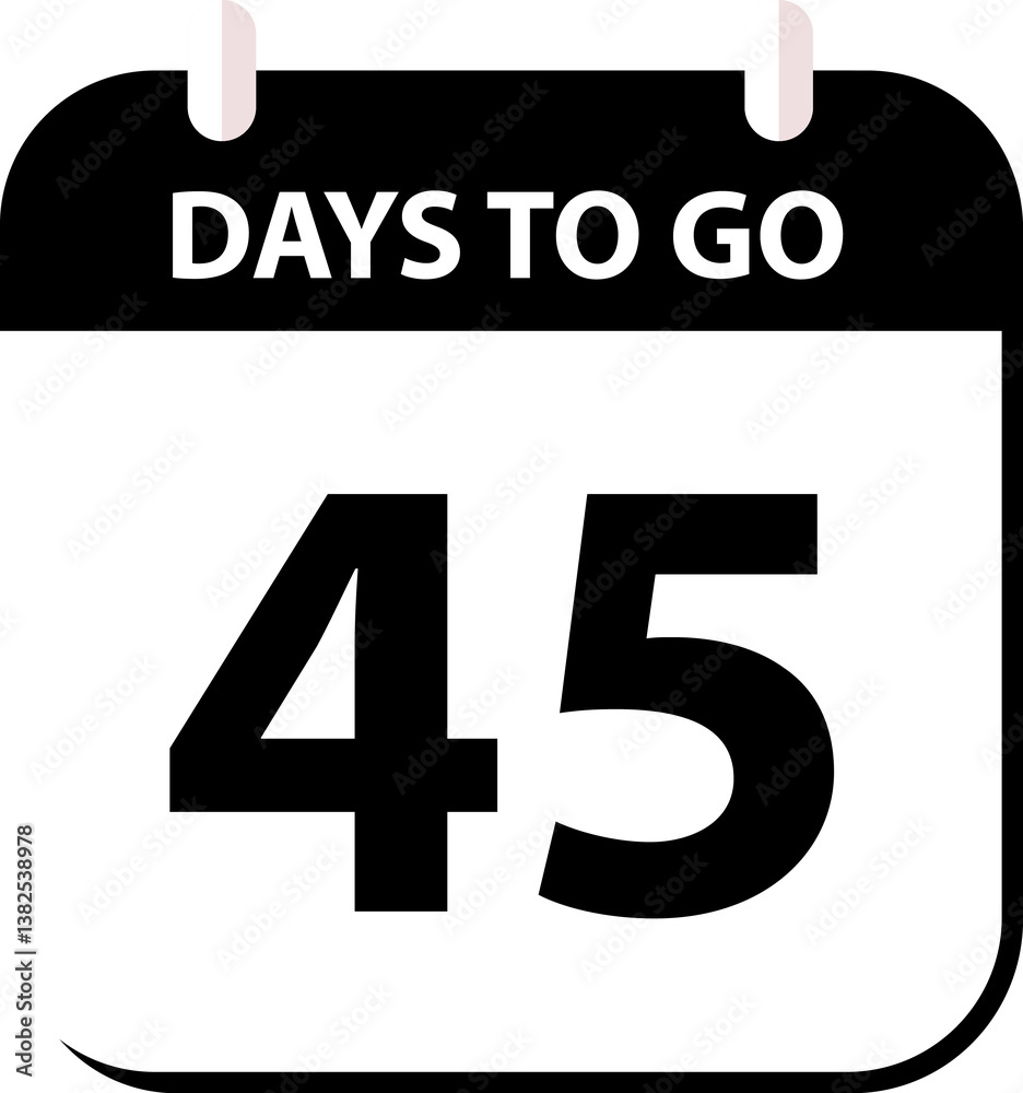 Countdown days left banner. Count time sale. Days to go. Countdown scoreboard timer illustration. Countdown days left banner. Count time sale. Days to go. Countdown scoreboard timer illustration.