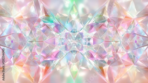 Pastel Geometric Triangle Pattern Background By Generated AI