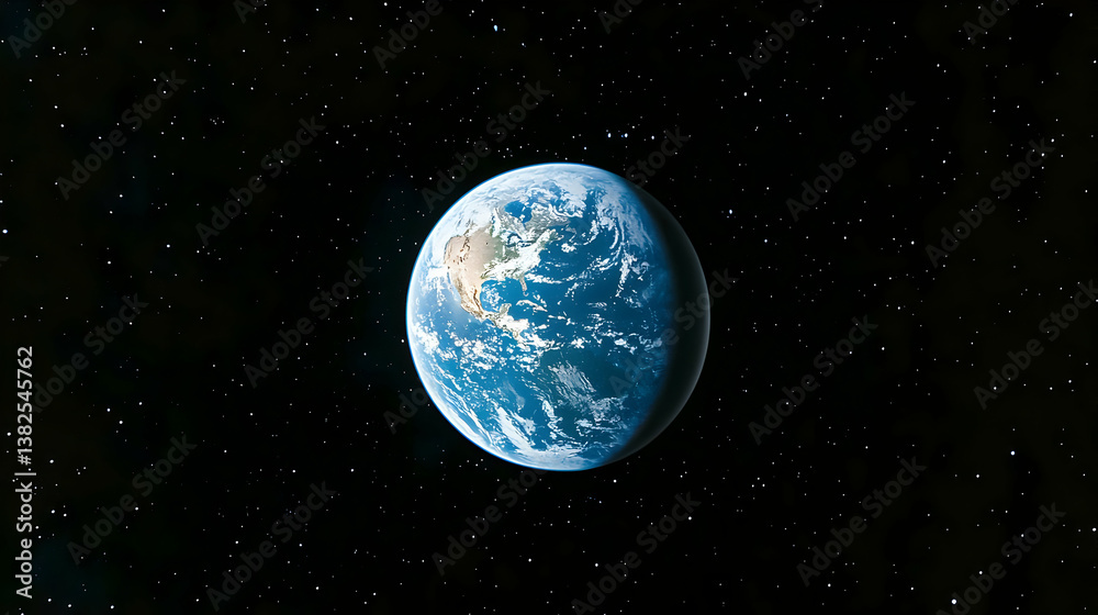 Pixelated Earth in Dark Space with Stars Pixelated Earth in Dark Space with Stars