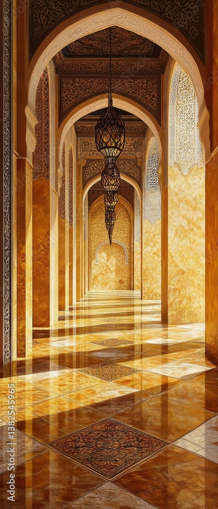 Obraz premium A series of arches in a building create a tunnel