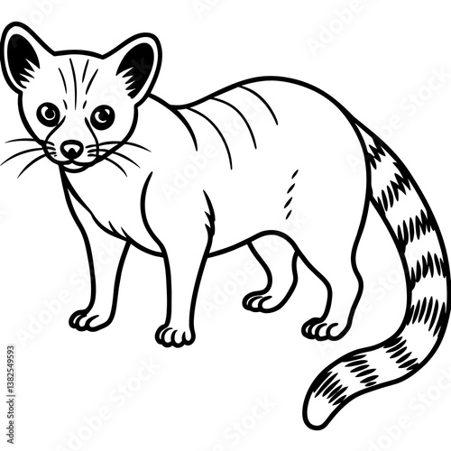 vector illustration of a cat