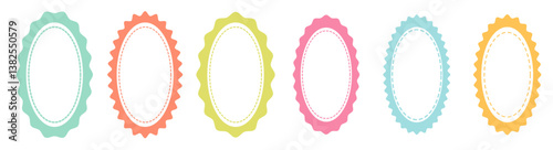 a set of colored frames for designing different shapes