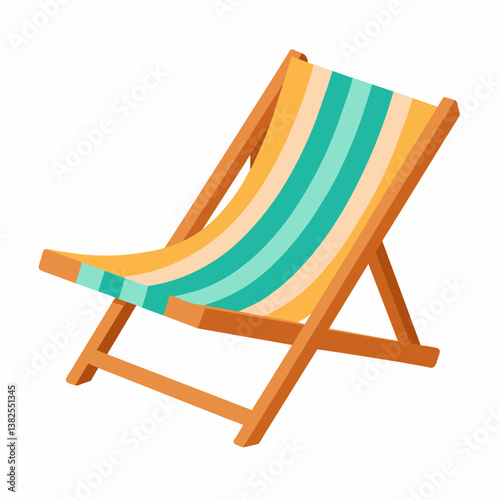 beach chair isolated on white